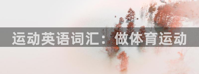 3377体育官网下载平台注册要钱吗安全吗：运动英语词